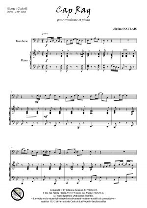 Trombone - Fresques musicales VOL.3 (trombone et piano)