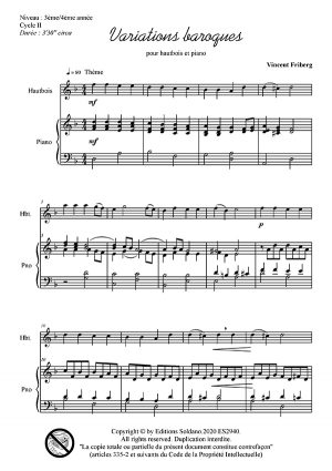Variations baroques (hautbois et piano)
