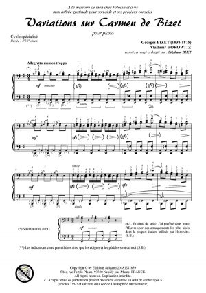 Variations sur Carmen de Bizet (piano)