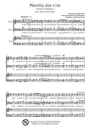 Marche des rois (choeur SATB et piano)