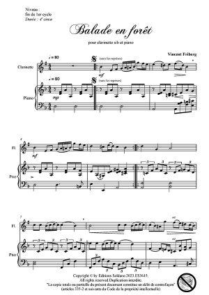 Balade en forêt (clarinette sib et piano)
