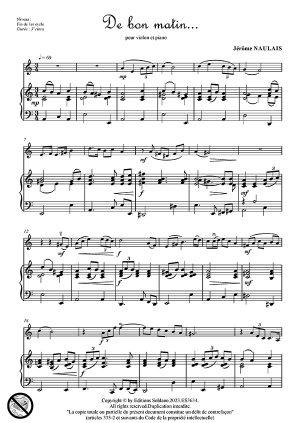 De bon matin...(violon et piano)
