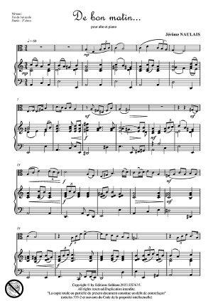 De bon matin...(alto et piano)