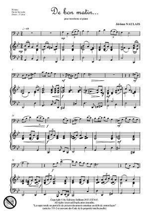 De bon matin...(trombone et piano)