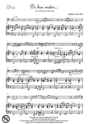 De bon matin...(saxhorn basse et piano)