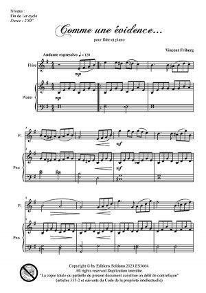Comme une évidence (flûte et piano)