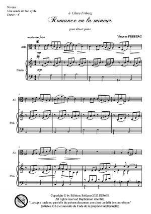 Romance en la mineur (alto et piano)