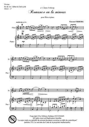 Romance en la mineur (flûte et piano)