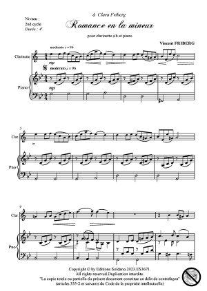 Romance en la mineur (clarinette sib et piano)
