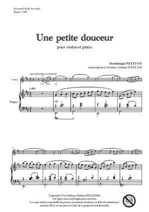Une petite douceur (violon et piano)