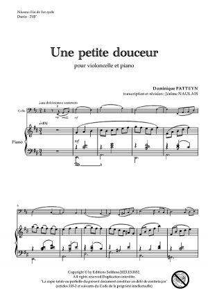 Une petite douceur (violoncelle et piano)