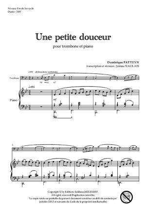 Une petite douceur (trombone et piano)