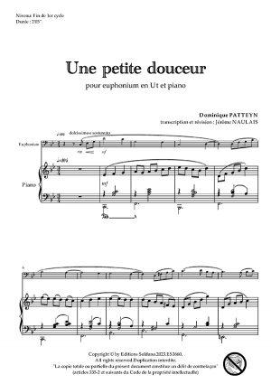 Une petite douceur (euphonium en Ut et piano)
