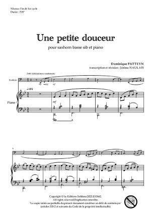 Une petite douceur (saxhorn basse et piano)