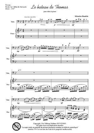 Le bateau de Thomas (tuba et piano)