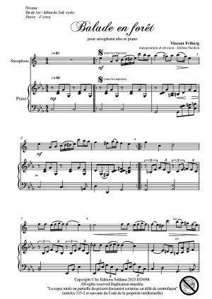 Balade en forêt (saxophone alto et piano)