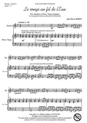 Le songe au fil de l'eau (hautbois et piano)