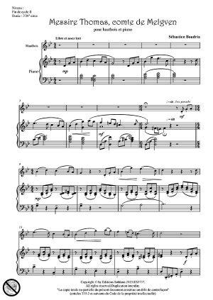 Messire Thomas, comte de Melgven (hautbois et piano)