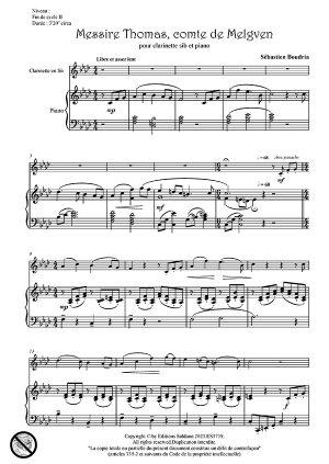Messire Thomas, comte de Melgven (clarinette sib et piano)