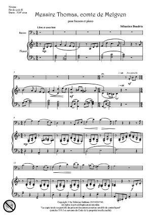 Messire Thomas, comte de Melgven (basson et piano)