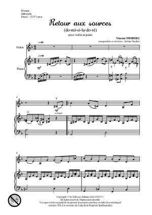 Retour aux sources (violon et piano)