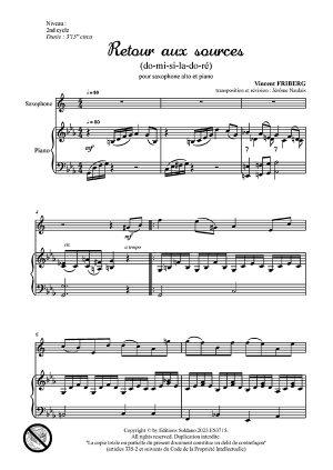 Retour aux sources (saxophone alto et piano)