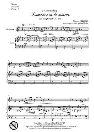 Romance en la mineur (saxophone alto et piano)