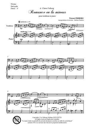 Romance en la mineur (trombone et piano)