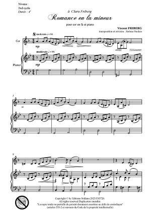 Romance en la mineur (cor en fa et piano)