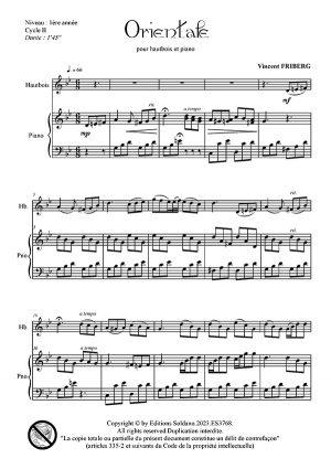 Orientale (hautbois et piano)