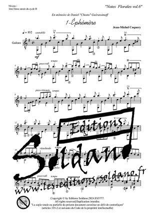Notes florales VOLUME 6 (guitare)