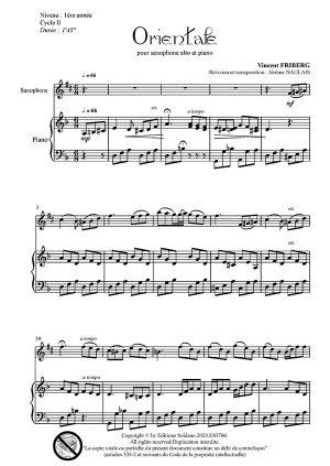 Orientale (saxophone alto et piano)