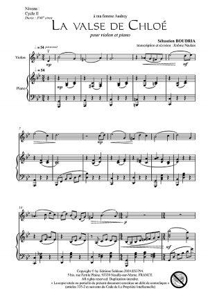 La valse de Chloé (violon et piano)