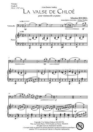 La valse de Chloé (violoncelle et piano)