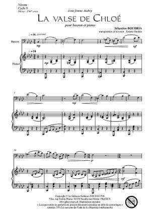 La valse de Chloé (basson et piano)