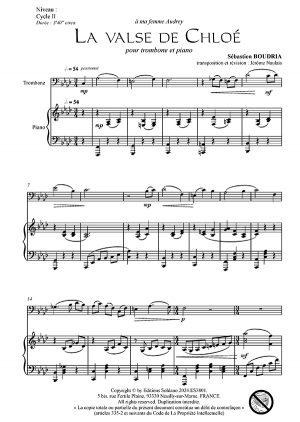 La valse de Chloé (trombone et piano)