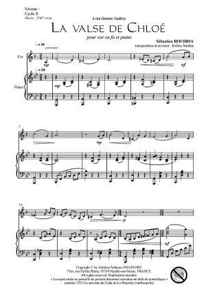 La valse de Chloé (cor en fa et piano)