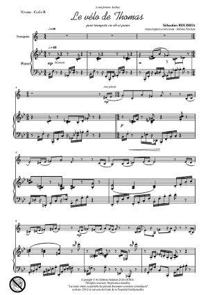 Le vélo de Thomas (trompette en sib et piano)