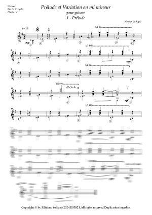 Prélude et Variation en mi mineur (guitare)