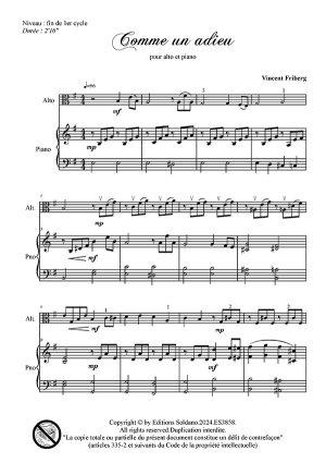Comme un adieu (alto et piano)