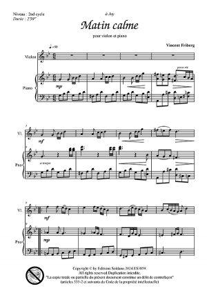 Matin calme (violon et piano)