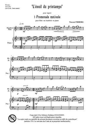L'éveil du printemps (flûte -ou hautbois- et piano)