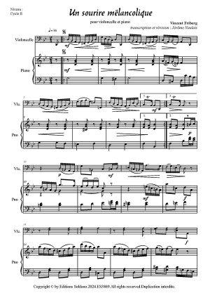 Un sourire mélancolique (violoncelle et piano)