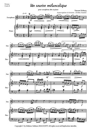 Un sourire mélancolique (saxophone alto et piano)