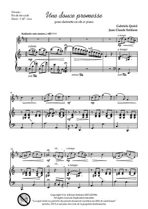 Une douce promesse (clarinette sib et piano)