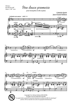Une douce promesse (trompette -ou cornet- et piano)