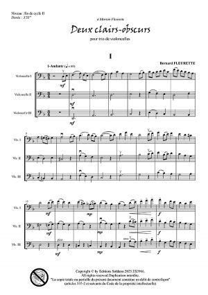 Deux clairs-obscurs (trio de violoncelles)