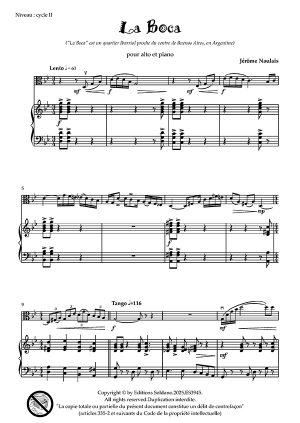 La Boca (alto et piano)