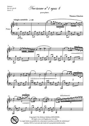 Nocturne n°1 opus 4 (piano)