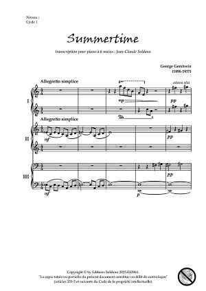 Summertime (piano 6 mains)